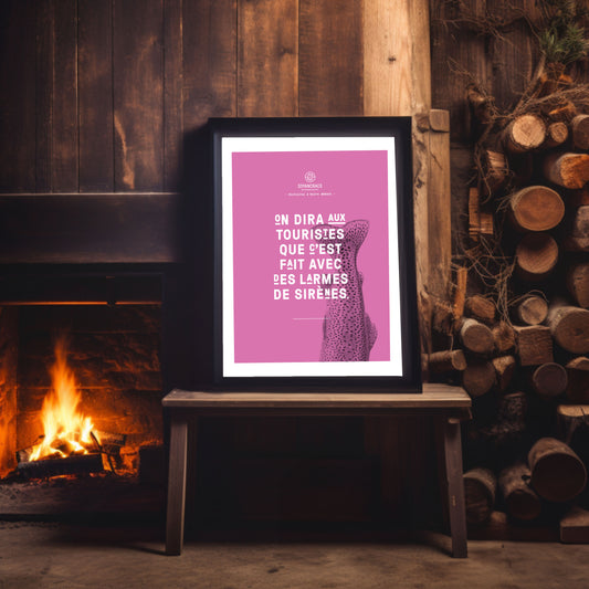 Poster Histoire À Boire Debout - Rose