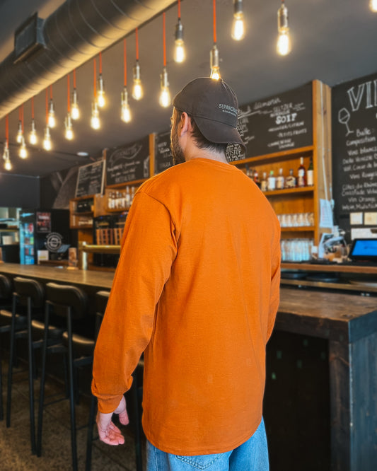 Chandail Manches Longues Pictos Orange