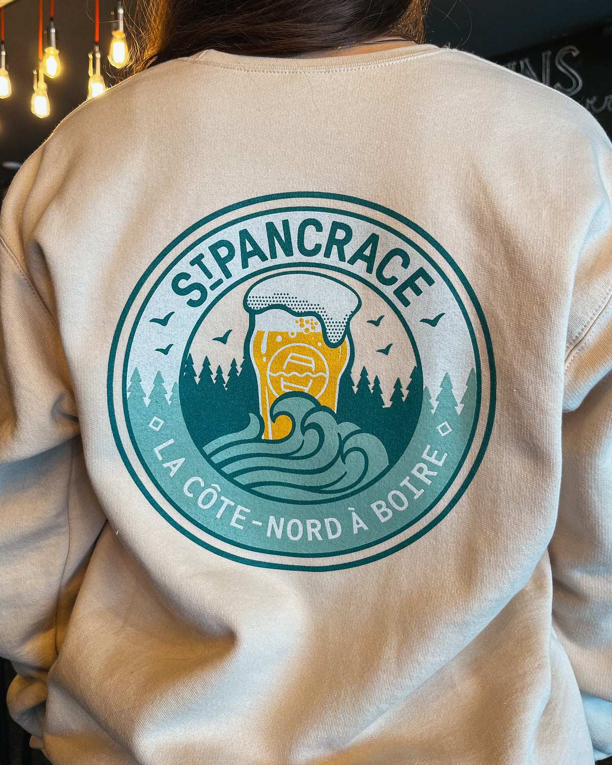 Crewneck crème logo rond