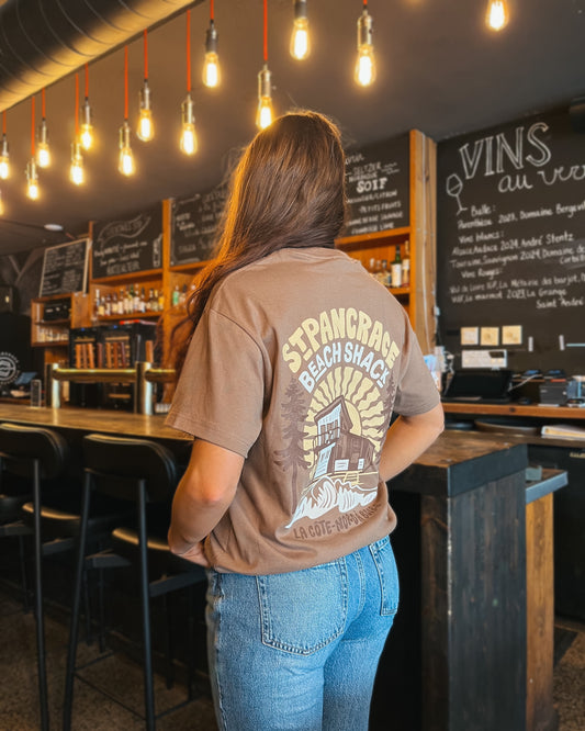 T-shirt brun vintage Beach Shack