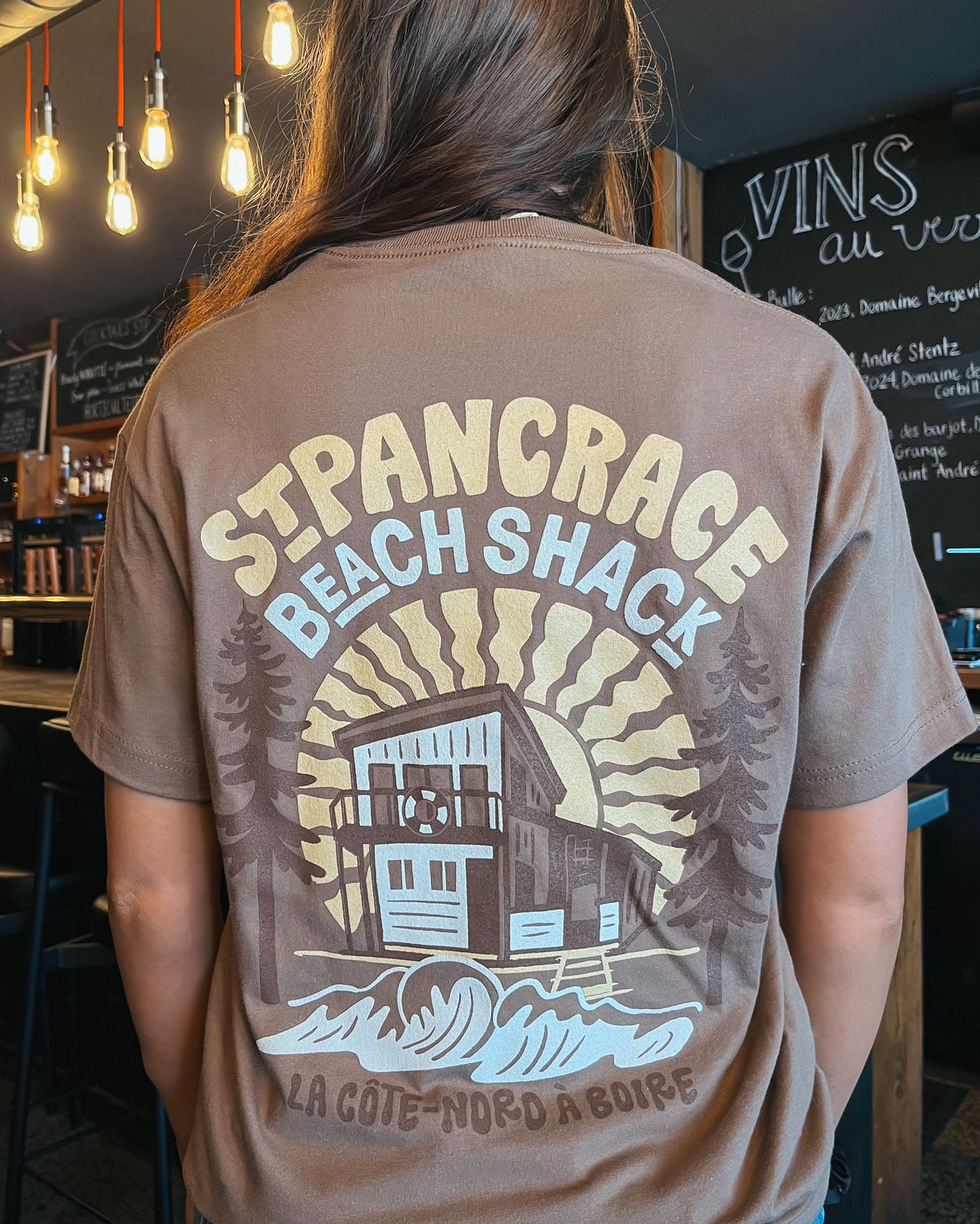 T-shirt brun vintage Beach Shack