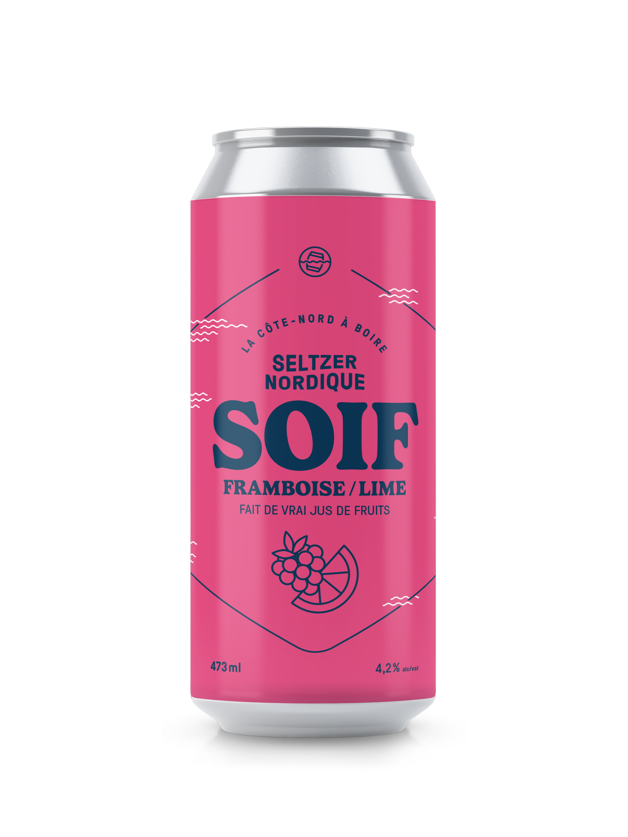 Seltzer Soif Framboise Lime 473ml